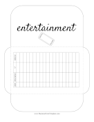 Entertainment Cash Envelope