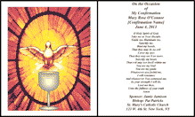 Holy Confirmation Card (2 per page)