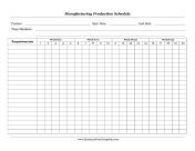 Manufacturing Production Schedule