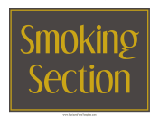 Smoking Section Sign