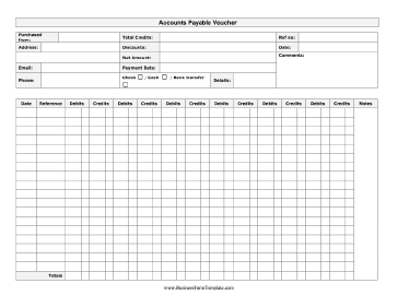 Accounts Payable Invoice Business Form Template