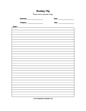 Routing Label Business Form Template