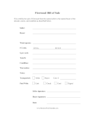 Firewood Bill Of Sale Business Form Template
