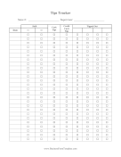 Tips Tracker Business Form Template