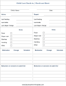 Childcare Check-In Sheet