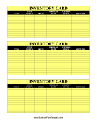 Inventory Cards