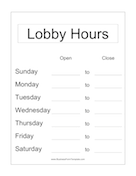 Lobby Hours