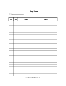 Log Sheet