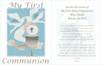 My First Holy Communion Card (2 per page)