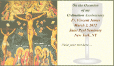 Ordination Anniversary Card 2 (2 per page)