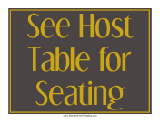 See Host Table Sign