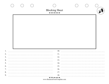 Blocking Sheet Business Form Template