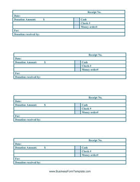 Cash Receipts Business Form Template