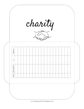 Charity Cash Envelope Business Form Template