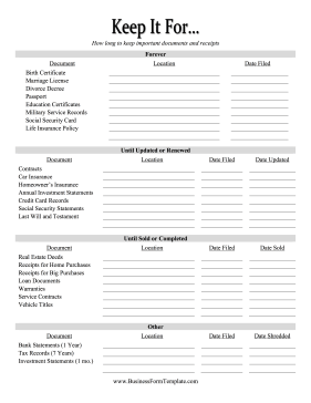 Document Tracker Business Form Template