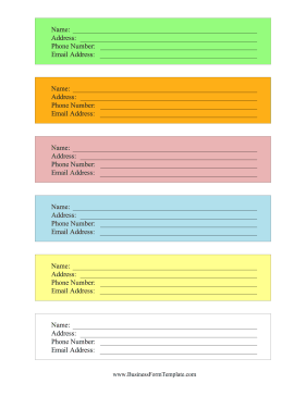 Entry Form Business Form Template