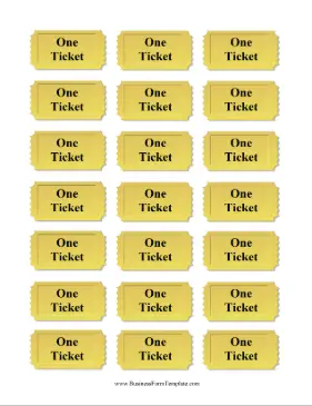 Entry Tickets Business Form Template