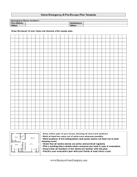 Fire Escape Plan Template Business Form Template