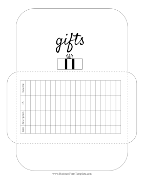 Gifts Cash Envelope Business Form Template