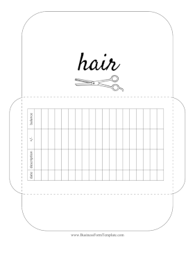 Hair Cash Envelope Business Form Template