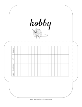 Hobby Cash Envelope Business Form Template