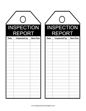 Inspection Tags Business Form Template