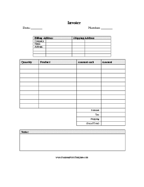 Invoice Business Form Template