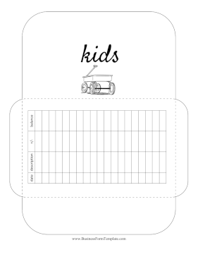 Kids Cash Envelope Business Form Template