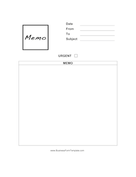 Memo Handwriting Business Form Template