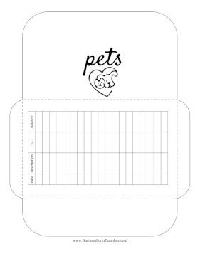 Pets Cash Envelope Business Form Template