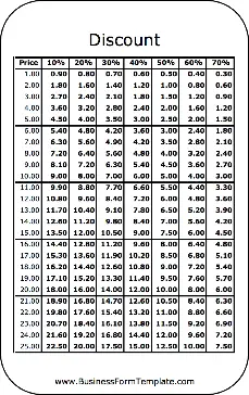 Pocket Discount Calculator Business Form Template