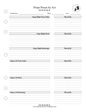 Props Preset By Act Business Form Template