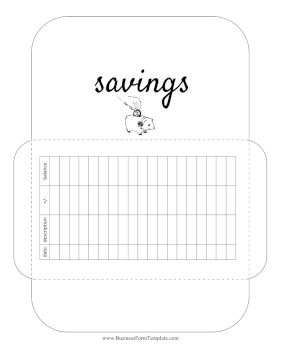 Saving Cash Envelope Business Form Template