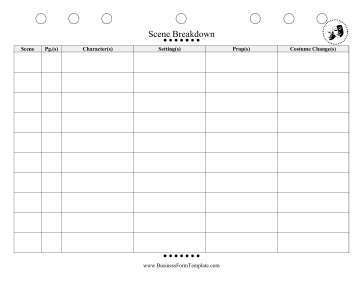 Scene Breakdown Business Form Template