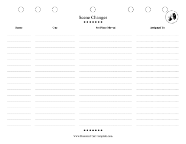 Scene Changes Business Form Template