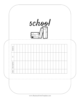 School Cash Envelope Business Form Template