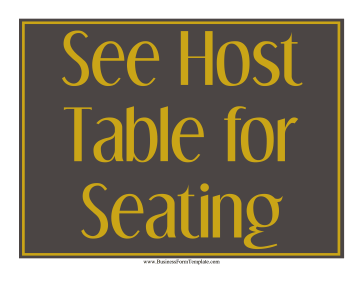 See Host Table Sign Business Form Template