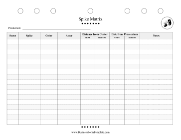 Spike Matrix Business Form Template