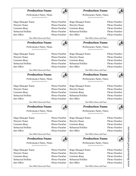 Theater Wallet Cards Business Form Template