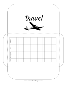 Travel Cash Envelope Business Form Template