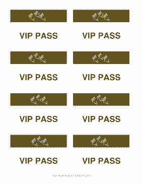 VIP Pass Small Business Form Template