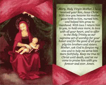 Virgin Mary Holy Card (2 per page) Business Form Template