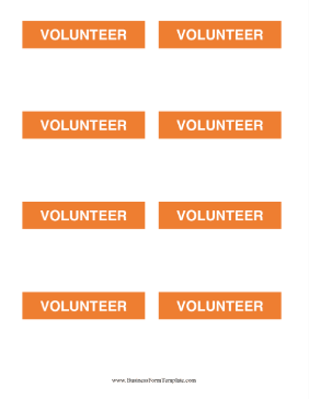 Volunteer Badges Business Form Template