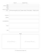 Class Reunion Student Update Form Business Form Template