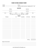 Farm Store Order