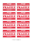 Fragile Mailing Label