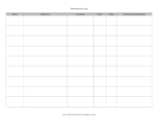 Harassment Log Business Form Template