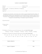 Lactation Accommodation Request Business Form Template