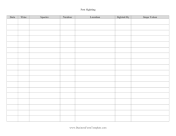 Pest Sighting Business Form Template