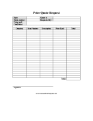Price Quote Request